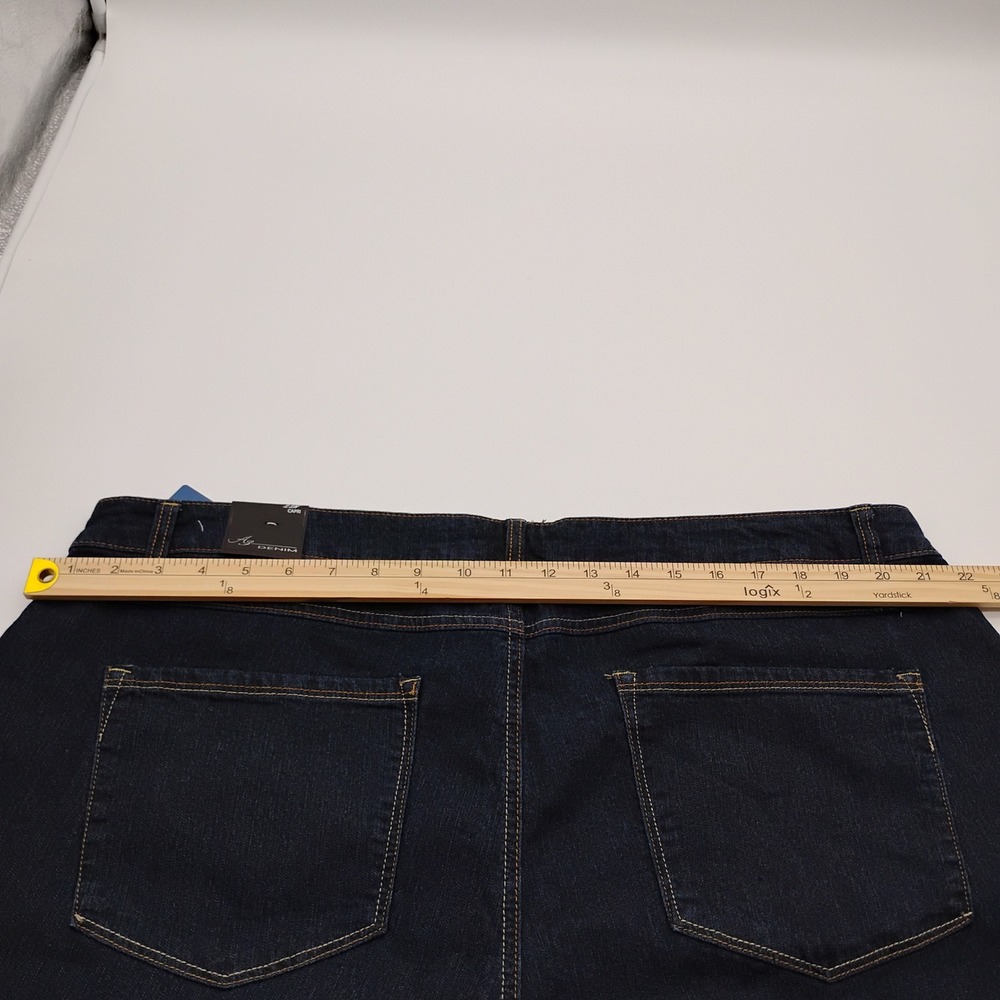 A3 Denim Womens Plus Size 22W Dark Wash Capri Jeans Cropped DN1W3180C6W NEW - Picture 14 of 16